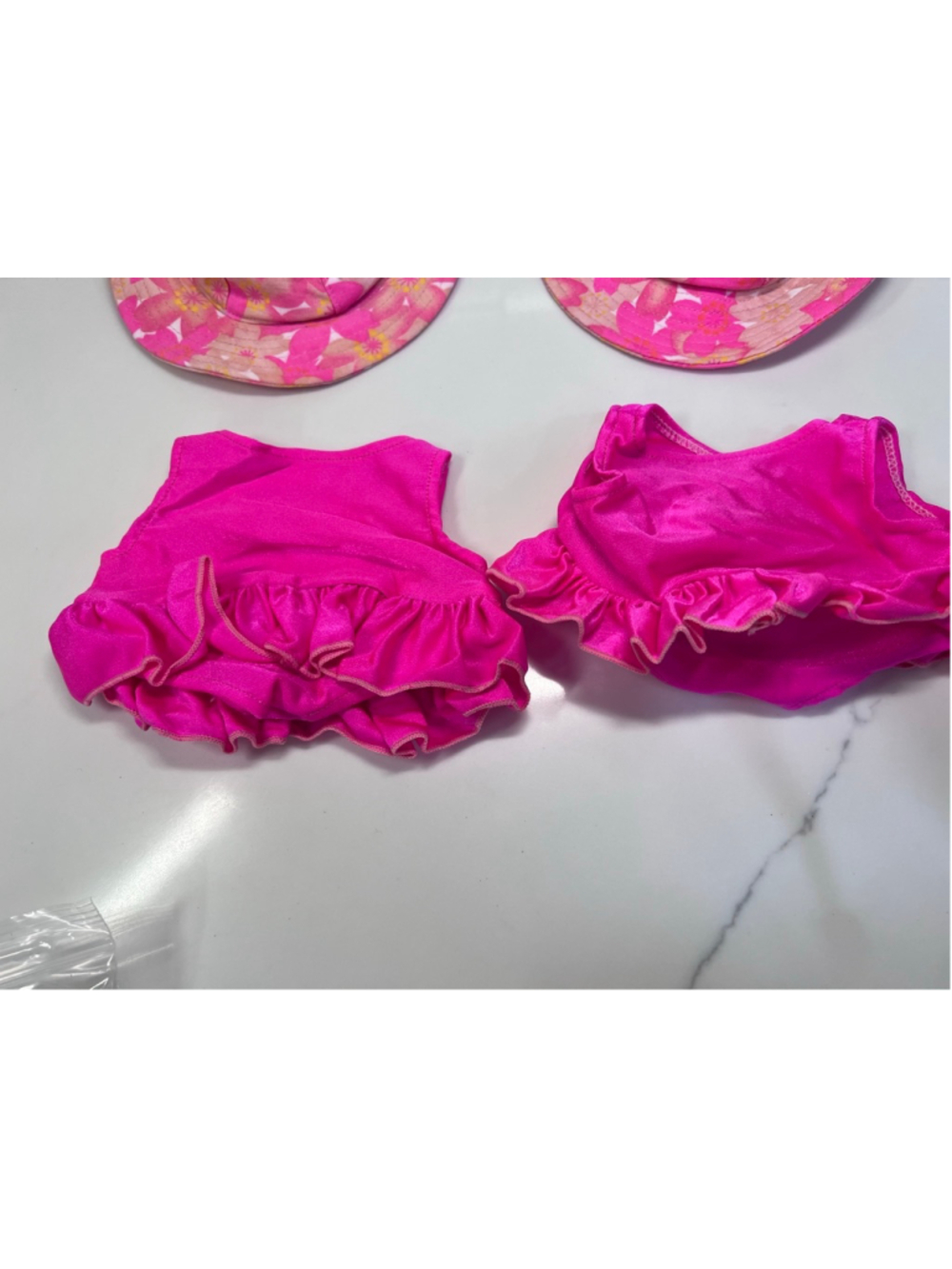 Doll Clothes for 15” American Girl Bitty Baby Twin Girls Pink Swim Suit Sundress - Picture 4 of 12